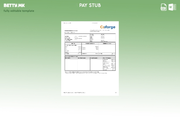 Модерен стил на Coforge IT compay шаблон за уплатница
